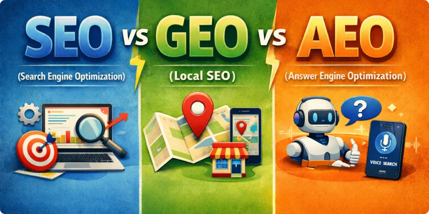 SEO vs GEO vs AEO